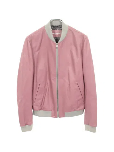 Pre-owned Dolce & Gabbana 2020s Zip-up Bomber Jacket In Pink