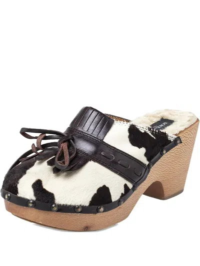 Pre-owned Dolce & Gabbana 2023 85mm Calf Hair Fringed Mules