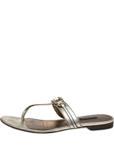 Pre-owned Dolce & Gabbana 2023 Metallic Sandals