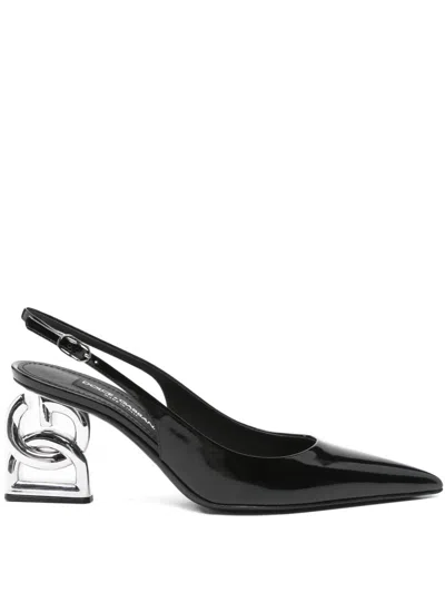Pre-owned Dolce & Gabbana 2023 Patent Leather Slingback Pumps In Black