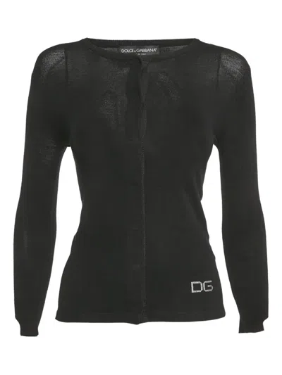 Pre-owned Dolce & Gabbana 2024 Embroidered-logo Cardigan