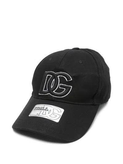 Pre-owned Dolce & Gabbana 2024 Logo Embroidered Baseball Cap In Black