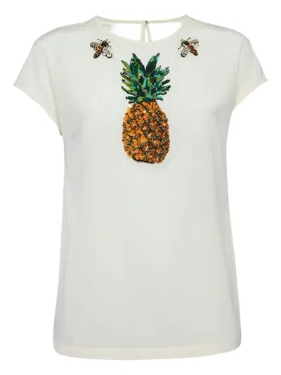 Pre-owned Dolce & Gabbana 2024 Pineapple Bee Top In White