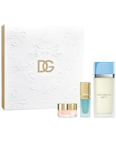 Dolce & Gabbana 3-pc. Light Blue Eau De Toilette And Lip Care Beauty Gift Set In Transparent