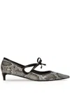 Dolce & Gabbana Python Skin Pumps In Brown
