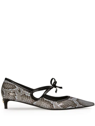 DOLCE & GABBANA 30MM LEATHER RIBBON-TIE PUMPS
