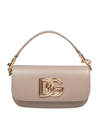 Dolce & Gabbana 3.5" Calfskin Shoulder Bag In Brown