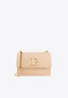 Dolce & Gabbana 3.5 Crossbody Leather Bag In Beige