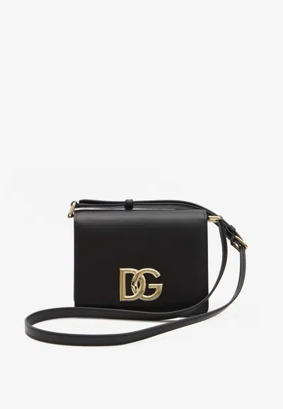 Dolce & Gabbana 3.5 Dg Logo Crossbody Bag In Black