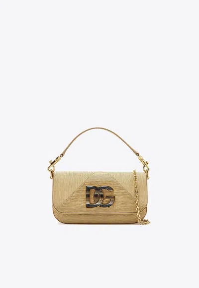Dolce & Gabbana 3.5 Dg Logo Top Handle Bag In Gold