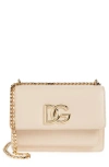 Dolce & Gabbana Logo Leather Shoulder Bag In Light Pastel