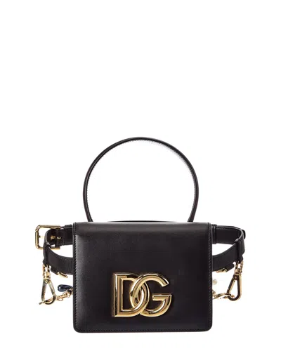 Dolce & Gabbana 3.5 Leather Belt Bag In Black
