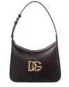 Dolce & Gabbana 3.5 Leather Hobo Bag In Black