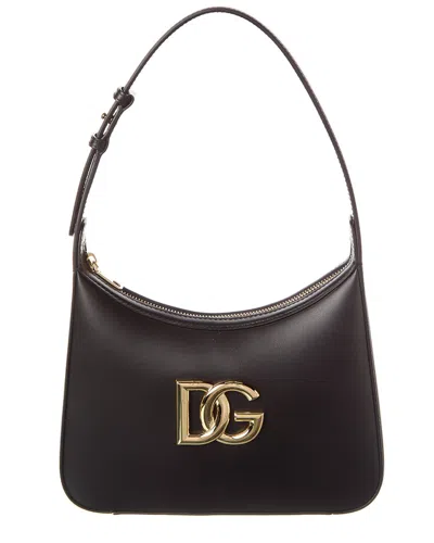 Dolce & Gabbana 3.5 Leather Shoulder Bag In Black