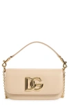 Dolce & Gabbana 3.5 Leather Top Handle Bag In Light Pastel Beige