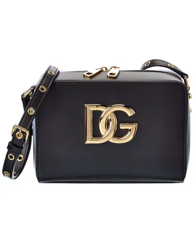 Dolce & Gabbana 3.5 Medium Leather Shoulder Bag In Black