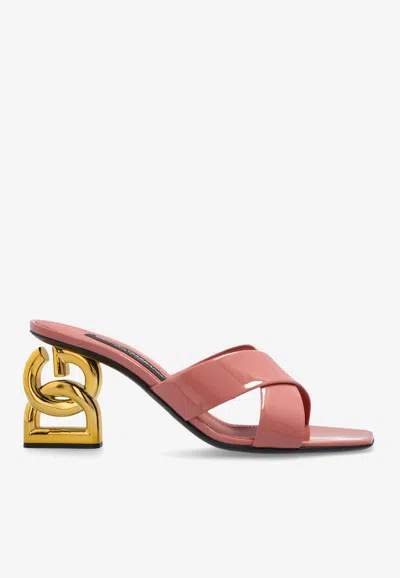 Dolce & Gabbana 35 Patent Leather Mules In Pink