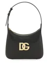 Dolce & Gabbana Leather Tote Bag With Logo Plaque In Black