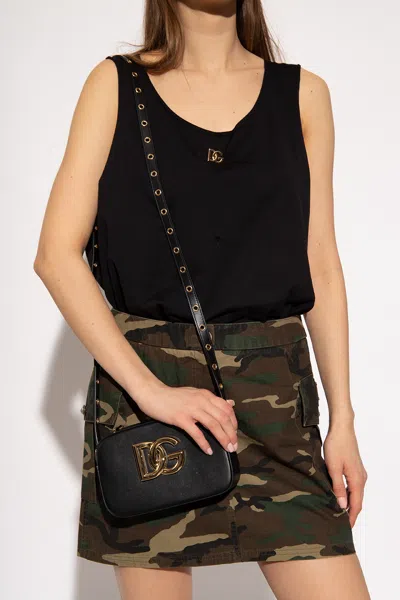 Dolce & Gabbana Logo Cross Body Bag In Black