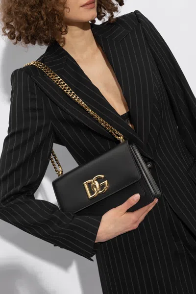 Dolce & Gabbana Dolce&gabbana 3.5 Black Leather Shoulder Bag Women