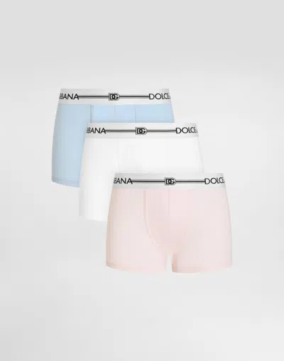 Dolce & Gabbana 3-pack Cotton Boxers In Multi