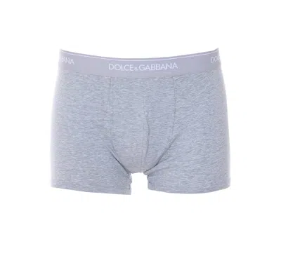Dolce & Gabbana 3pack Logo Boxer In Gray