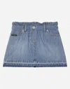 Dolce & Gabbana Cotton Denim Skirt In Multicolor