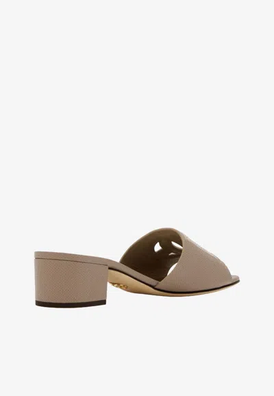 Dolce & Gabbana 40 Mules In Dauphine Calfskin And Rhinestones In Multi