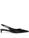 Dolce & Gabbana Mun 30 Croc-embossed Leather Slingback Pumps In Black