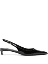 Dolce & Gabbana Patent Leather Cardinale Slingbacks In Black