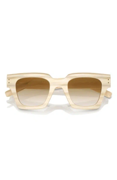 Dolce & Gabbana 48mm Gradient Square Sunglasses In Light Brown