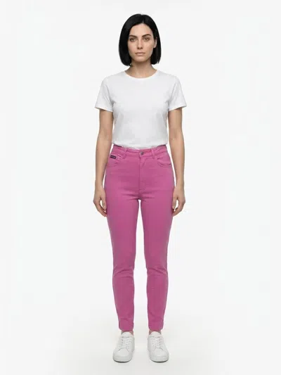 Dolce & Gabbana 5 Pocket Cotton Trousers In Pink