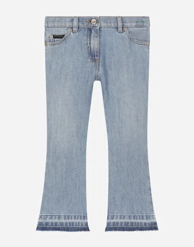 Dolce & Gabbana 5-pocket Denim Jeans With Branded Tag In Multicolor
