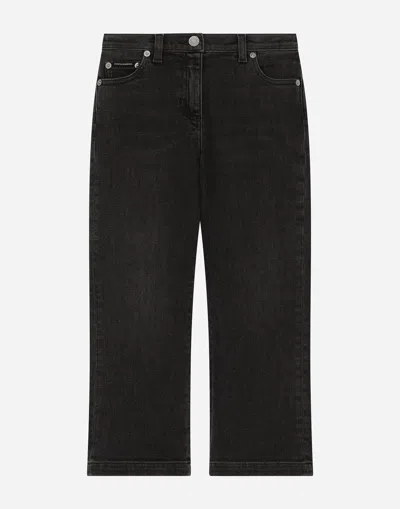 Dolce & Gabbana 5-pocket Denim Jeans With Branded Tag In Multicolor