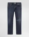 Dolce & Gabbana 5-pocket Denim Jeans With Dg Logo In Multicolor