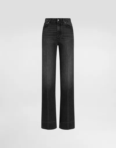Dolce & Gabbana 5-pocket Denim Trousers In Black