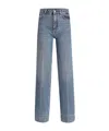 Dolce & Gabbana High-waist Wide-leg Trousers Crease Effect In Blue