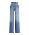 Dolce & Gabbana Blue Five Pocket Jeans With Metallic Logo Patch On The Back In Denim Woman In Blue