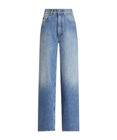 DOLCE & GABBANA LOGO-PLAQUE JEANS