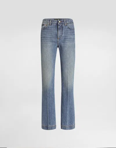 Dolce & Gabbana 5-pocket Denim Trousers In Blue