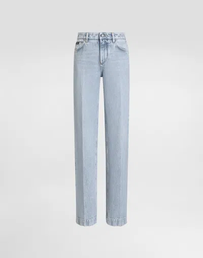 Dolce & Gabbana 5-pocket Denim Trousers In Multi