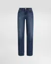 Dolce & Gabbana Straight Leg Denim Pants In Blue