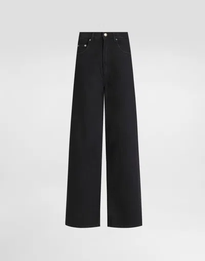 Dolce & Gabbana 5-pocket Denim Trousers In Black