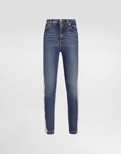 Dolce & Gabbana 5-pocket Denim Trousers In Multi