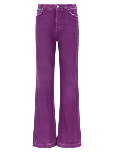 Dolce & Gabbana 5-pocket Pants In Burgundy