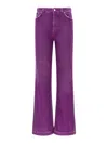 Dolce & Gabbana Flared Leg Trousers Rivet Accents In Purple