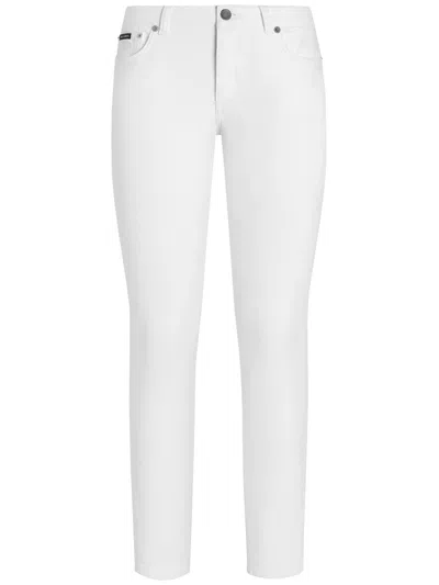 Dolce & Gabbana Five-pocket Skinny Jeans In White
