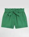 Dolce & Gabbana 5-pocket Poplin Shorts With Dg Logo In Green