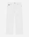 Dolce & Gabbana 5-pocket Ripped Denim Jeans In Multicolor