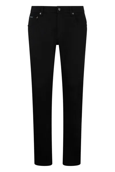 Dolce & Gabbana 5-pocket Slim Fit Jeans In Black